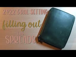 Goal Setting | 2022 | Filling out the spreads