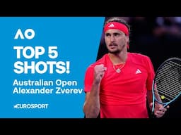 Top 5 Shots: Alexander Zverev 🔥 | Australian Open 2025 Highlights 🇦🇺