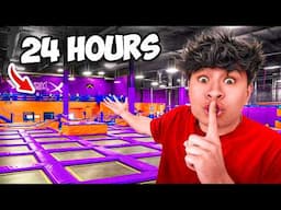 24 HOUR OVERNIGHT CHALLENGE in TRAMPOLINE PARK!