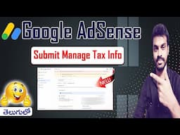 How to Submit AdSense Tax Information YouTube in Telugu #adsensetelugu