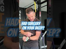 Bicep Tendon Surgery? It needs rehab