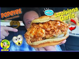 Popeyes® Louisiana Garlic Chicken Sandwich Review ⚜️🧄🐔🥪 New Sauce! 🤩 Peep THIS Out! 🕵️‍♂️