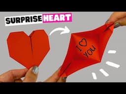 EASY origami SURPRISE HEART [origami VALENTINE'S DAY]