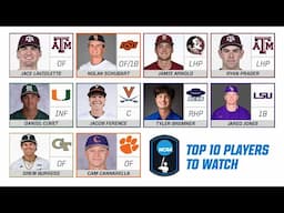 Top 10 college baseball players to keep your eye on in 2025