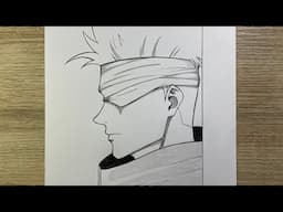 How to Draw Gojo Satoru | Easy Gojo Drawing Tutorial | Jujutsu Kaisen Art