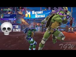 Donatello Does Machines 🖥 | Fortnite ZB Solo Squads | 48 Eliminations!