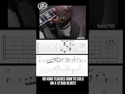 BB Teaches Soloing On a Blues Progression! #guitarlesson #bbking #shorts #bluesguitar