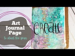 Art Journal Page | to Start the Year