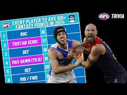 Every AFL Player to Average 100+ Fantasy Points in 2024 (AFL Trivia)