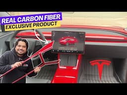 Transform Your Tesla Model 3/Y with Exclusive RED Carbon Fiber Kits! #tesla