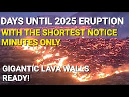 Days to weeks until the next eruption, which is likely to start with no warning. Possibly the last!