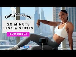 20min LEGS & GLUTES focused Lower Body Workout | DUMBBELL 🔥