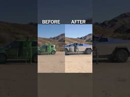 Robots testing the Bulletproof #cybertruck  - BEFORE & AFTER