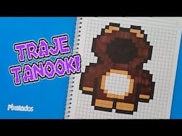 COMO DIBUJAR EL ITEM de TRAJE DE TANOOKI de MARIO BROS en PIXEL ART - PIXELADOS