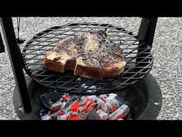 Angus Porterhouse on Weber Smoky Joe Santa Maria