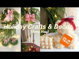 Christmas Crafts, Decor and Gift ideas TEMU haul holiday 2024 pipe cleaner candle molds clay craft