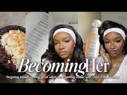 Becoming ‘HER’ 🎀| EP:01 | bye lazy girl era, getting vulnerable, new habits, getting closer w God ᥫ᭡