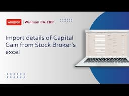 Import from Stock Broker’s excel | Winman CA-ERP