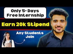 Only 5- Days Internships | Earn Rs.5000/Week | Work From Home Internship | Any College Student