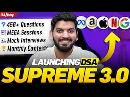 Launching LIVE Data Structures & Algorithms BootCamp || Complete Placement Course 2024