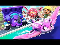 Oh no! Animal Cars are HYPNOTIZED! Help, Bat Jet! | Super Police Rescue Team