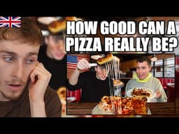 Brit Reacts to Two Brits try REAL Detroit Style Pizza in Detroit!