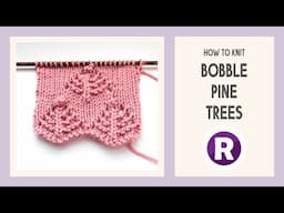 How to Knit: Pine Trees with Bobbles | Cute Lace Knitting Pattern for Christmas | Nature Motif