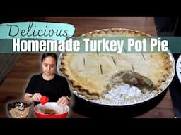 Delicious Dish Made With Your Thanksgiving Leftovers! Easy Turkey Pot Pie Freezer Safe