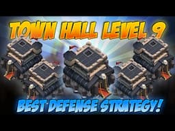 BEST Town Hall Level 9 Defense Strategy for Clash of Clans - Farming bases and Trophy Hunting Bases!