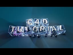 Cinema 4D Tutorial - 3D text in glass cubes (Teaser)