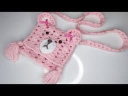 Crochet #95 How to crochet a bear bag / purse