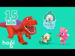 🦖 Dinosuar vs. Hogi 🦔｜Kids Play｜15 min｜Compilation｜Hogi Hogi｜Hogi Jingle｜Hogi Pinkfong