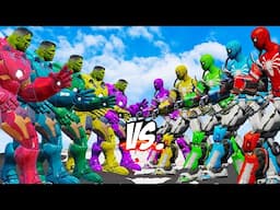 Color Wars: Iro Hulk 💪 vs Optimus Spider 🕸️ - Who Will Dominate?