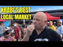 STREET FOOD & SHOPPING at a HUGE STREET MARKET in THAILAND. Thai Food Market in Krabi