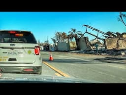 Malibu Fire Damage on Pacific Coast Hwy-Sheriff Escort Home/Evacuation Zone + Recent Malibu Update