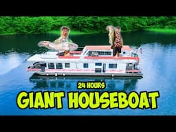 Fishing 24 HOURS on a GIANT HOUSE BOAT! (OVERNIGHT CHALLENGE)