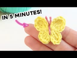 HOW TO CROCHET A BUTTERFLY ➜ Crochet these easy butterflies in seconds!