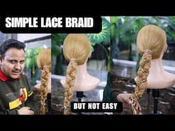 Lace braid hairstyles with simple technique/ simple easy lace braid hairstyle / lace braid