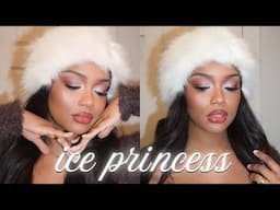 ice princess makeup tutorial ❄️🤍 | easy winter makeup for beginners