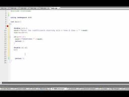 C++ program : Quadratic formula