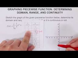 How to Graph Piecewise Function and How to Determine the Domain, Range, and Continuity