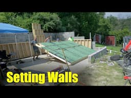 Garage Build #27 - Setting Walls and Adding Top Plate