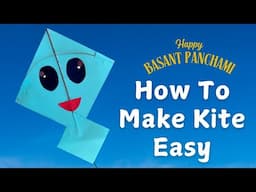 Sabse easy kite making craft 🤩 /best kite making idea #kiteflying #diy