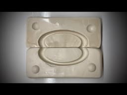 Making a 2 Part Plaster Mold For Pottery Handles (#shorts)