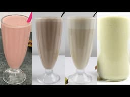 4 BEST MILKSHAKE RECIPES | 4 EASY MILKSHAKE RECIPES #shorts #longershorts