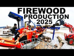 FIREWOOD PROCESSOR NEW 16 WAY WEDGE FIREWOOD PRODUCTION 2025 EASTONMADE 22MB DAY!