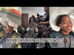 My Natural Hair Salon Visit 2025| Length Check + Hair growth tips