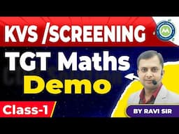 KVS Tgt Maths Demo Class-1 By Ravi Sir AChievers Academy  also imp for Screening Tgt  Maths