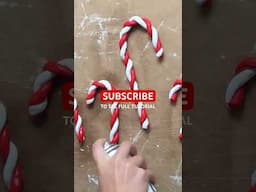 DIY christmas candy canes ornaments #airdryclay