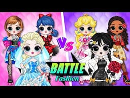 Fashion Battle: Disney Princess In Casual & Wedding & Rock Fashion | DIY paper doll Fashion